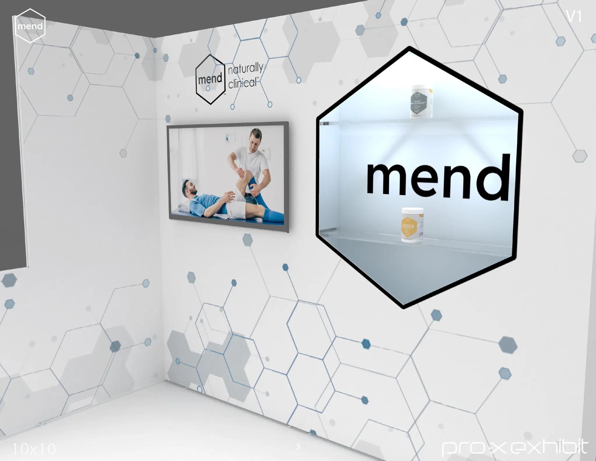 10x10 Perimeter booth design by Pro-X Exhibits